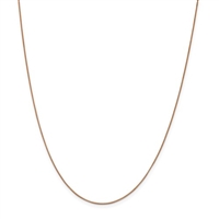 14k Rose Gold Box Chain-18â€