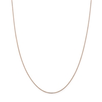 14k Rose Gold Cable Chain-18â€