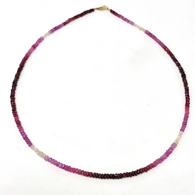 Ruby Ombre Beaded Necklace
