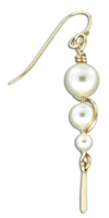 Gold Fill "One Long Climb" Pearl Earrings