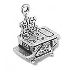 Sterling Silver Charm-Old Fashioned Stove