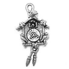 Sterling Silver Charm-Cuckoo Clock