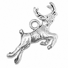 Sterling Silver Charm-Leaping Deer-Buck