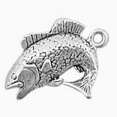 Sterling Silver Charm-Large Black Bass