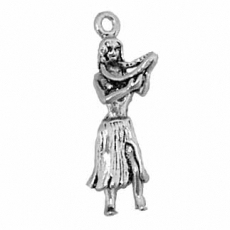 Sterling Silver Charm-Hula Dancer