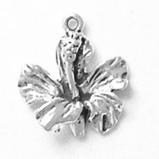 Sterling Silver Charm-Hibiscus