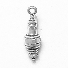 Sterling Silver Charm-Spark Plug