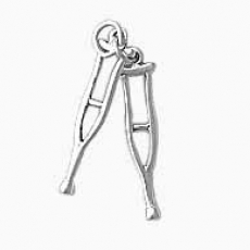 Sterling Silver Charm-Crutches