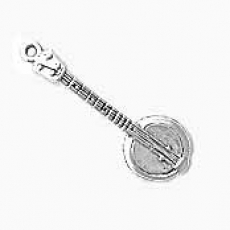 Sterling Silver Charm-Banjo