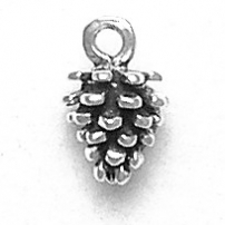 Sterling Silver Charm-Small Pine Cone