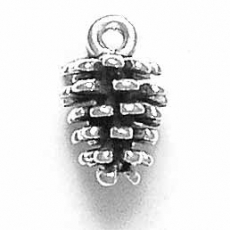 Sterling Silver Charm-Medium Pine Cone