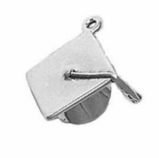 Sterling Silver Charm-Graduation Cap-Mortar Board