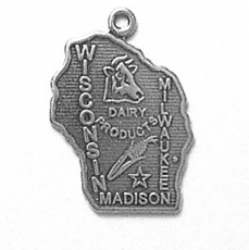 Sterling Silver Charm-Wisconsin