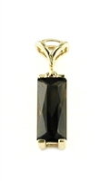 14k Gold Pendant- Smoky Quartz