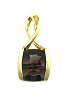 14k Gold Pendant/Slide- Garnet