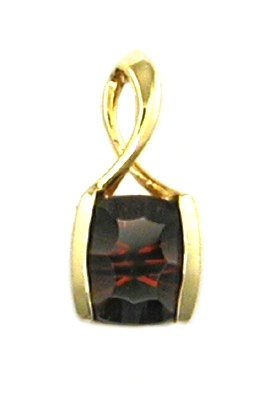 14k Gold Pendant/Slide- Garnet