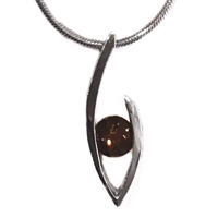 Sterling Silver Slide/Pendant-Smoky Quartz