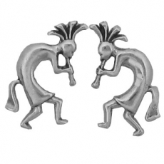 Sterling Silver Post Earring-Kokopelli
