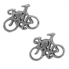 Sterling Silver Post Earring-Bicycle