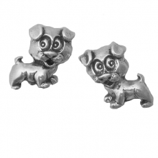Sterling Silver Post Earring-Puppy