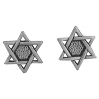 Sterling Silver Post Earring-Star of David