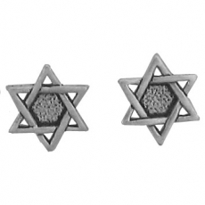 Sterling Silver Post Earring-Star of David