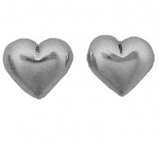 Sterling Silver Post Earring-Heart