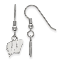 University of Wisconsin- "Motion W" Dangle Earrings-Extra Small