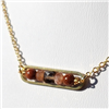 Goldstone, Sunstone &  Smoky Quartz Peapod Necklace