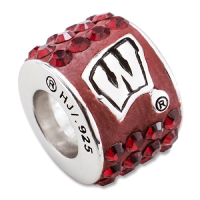 University of Wisconsin-Swarovski Crystal Bead/Charm/Pendant