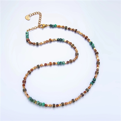 Turquoise & Citrine Gold Filled Necklace