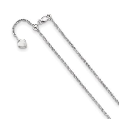 14k White Gold Box Chain- 18â€