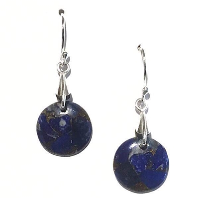 Sterling Silver Drop Earrings- Afghani Lapis Lazuli