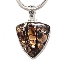 Sterling Silver Pendant/Necklace-Turtella Jasper