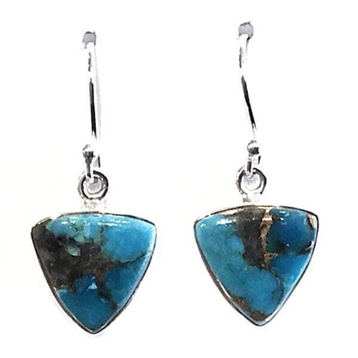 Sterling Silver Dangle Earrings- Turquoise