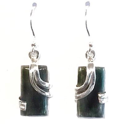 Sterling Silver Dangle Earrings-Seraphinite