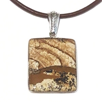 Sterling Silver Pendant- American Picture Jasper