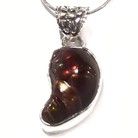 Sterling Silver Pendant- Fire Agate