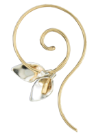 "Double Lily Question" Earrings- Sterling Silver & Gold Filled