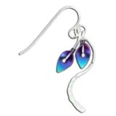 "Lily Tail" Earrings- Sterling Silver & Niobium