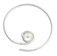 Sterling Silver "Pearl Swirl" Earrings