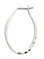 Flattened Oval Hoop Earring