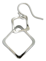 "Married Squares" Earrings-  Sterling Silver