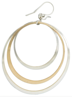 Sterling Silver & Gold Fill "Triple Circle" Earrings