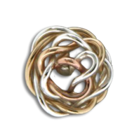"Rose Bud Stud" Earrings- Gold FIll & Sterling Silver