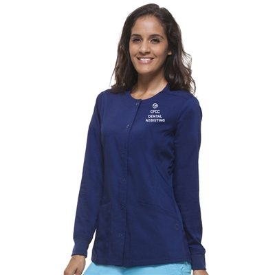 Healing Hands 5063 - Women's Daisy Snap Front Warm-Up Scrub Jacket for CFCC Dental Assisting