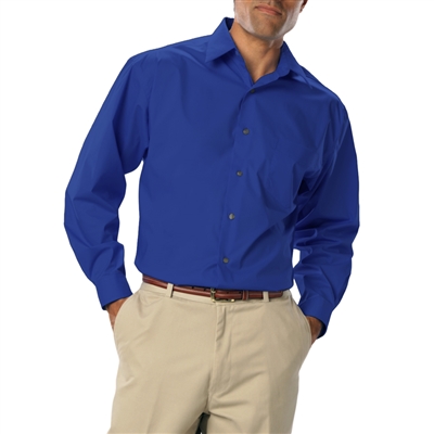 Blue Generation 7218 - Men's Easy Care Stretch Long Sleeve Poplin Shirt
