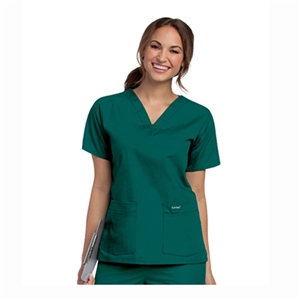 Landau 8219 - Women's 4-Pocket V-Neck Classic Fit Solid Scrub Top