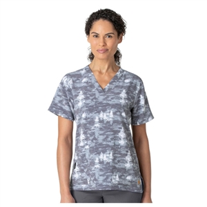 Carhartt C12114 - Women's V-Neck Snowy Pines Print Scrub Top