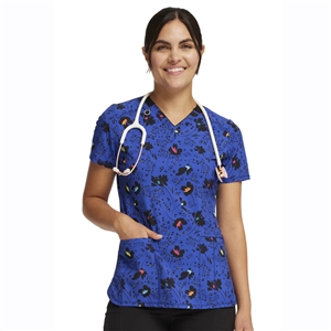 Cherokee CK634-FLCM -  - Infinity Women's V-Neck Print Scrub Top